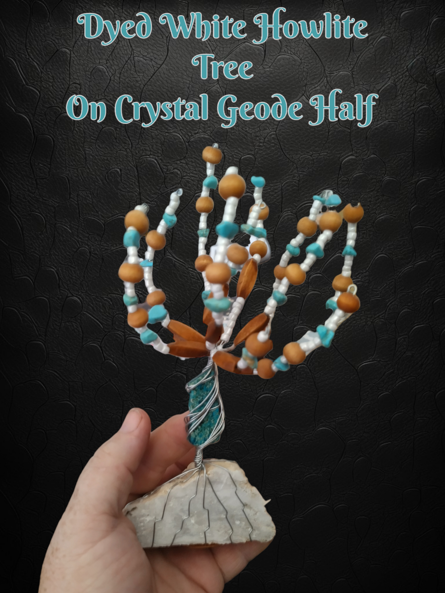 Dyed White Howlite Tree