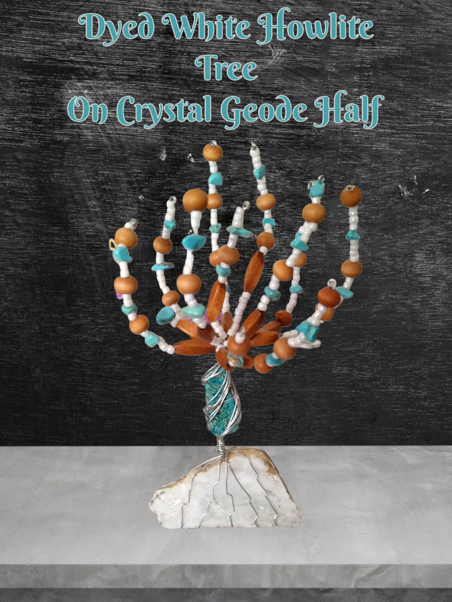 Dyed White Howlite Tree