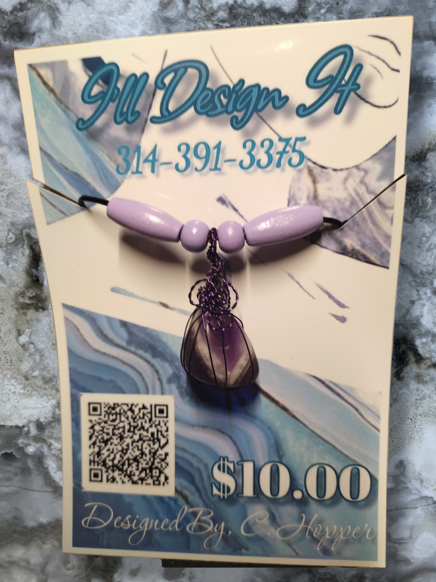 Amethyst necklace.