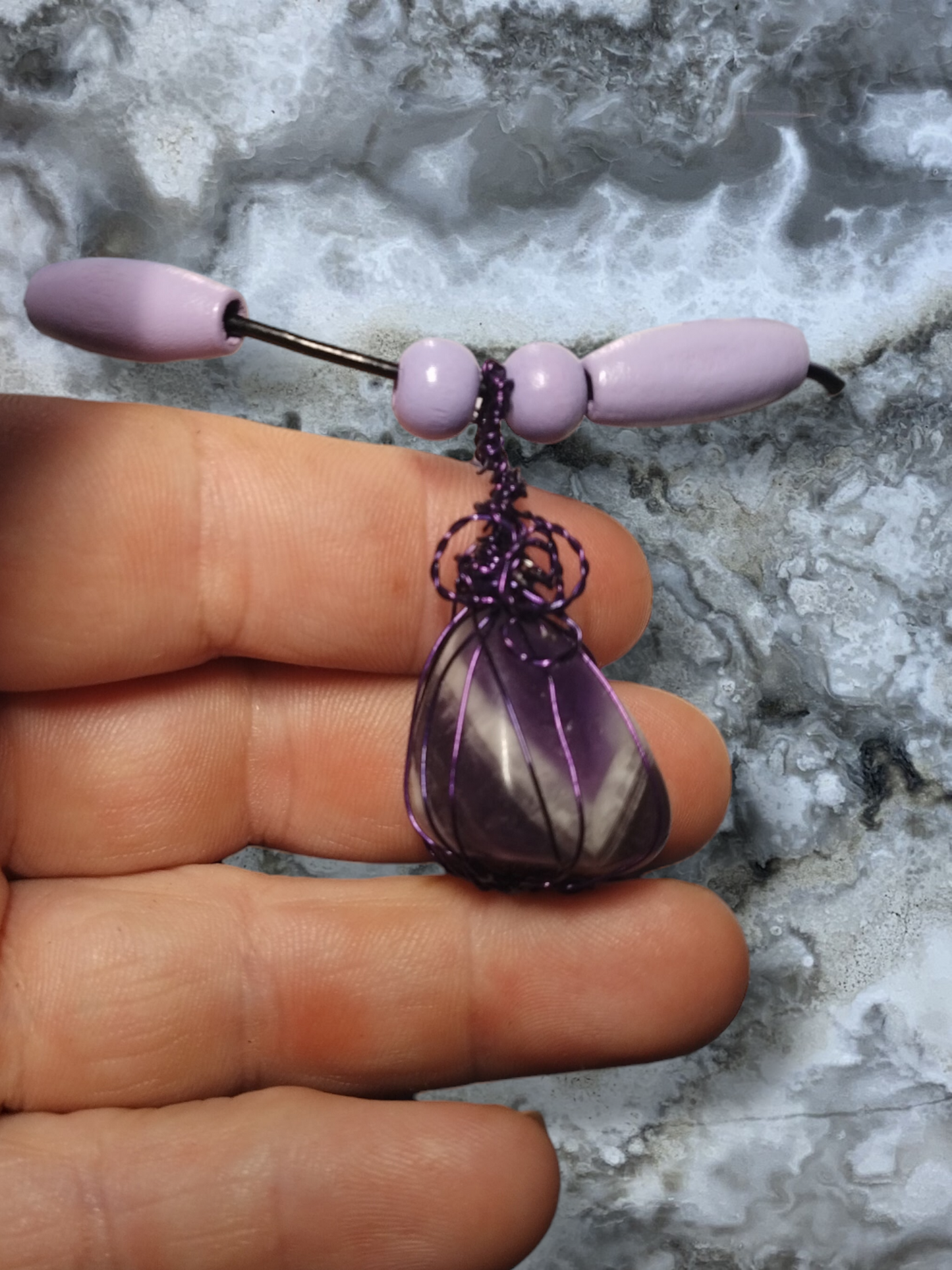 Amethyst necklace.