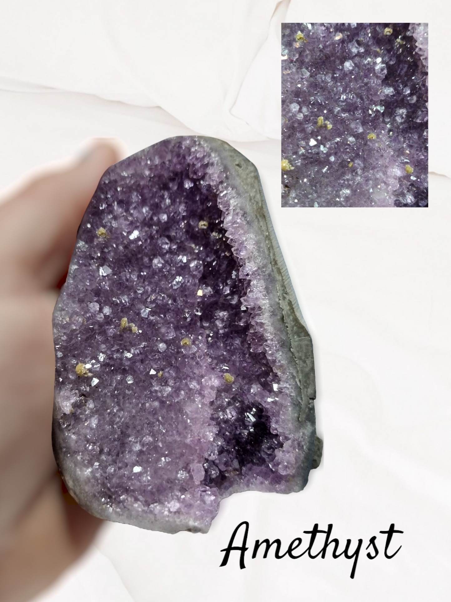 Amethyst cluster with citrine sprinkles