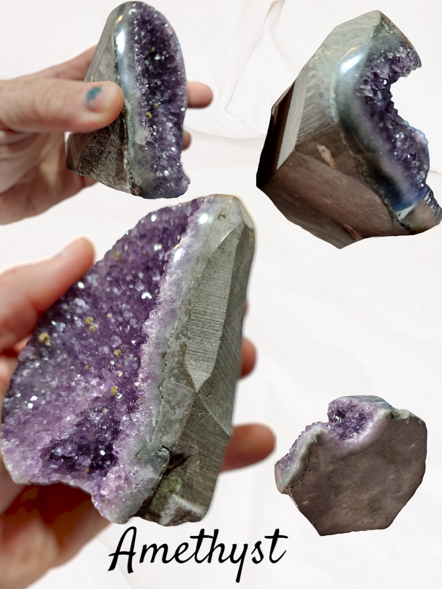 Amethyst cluster with citrine sprinkles