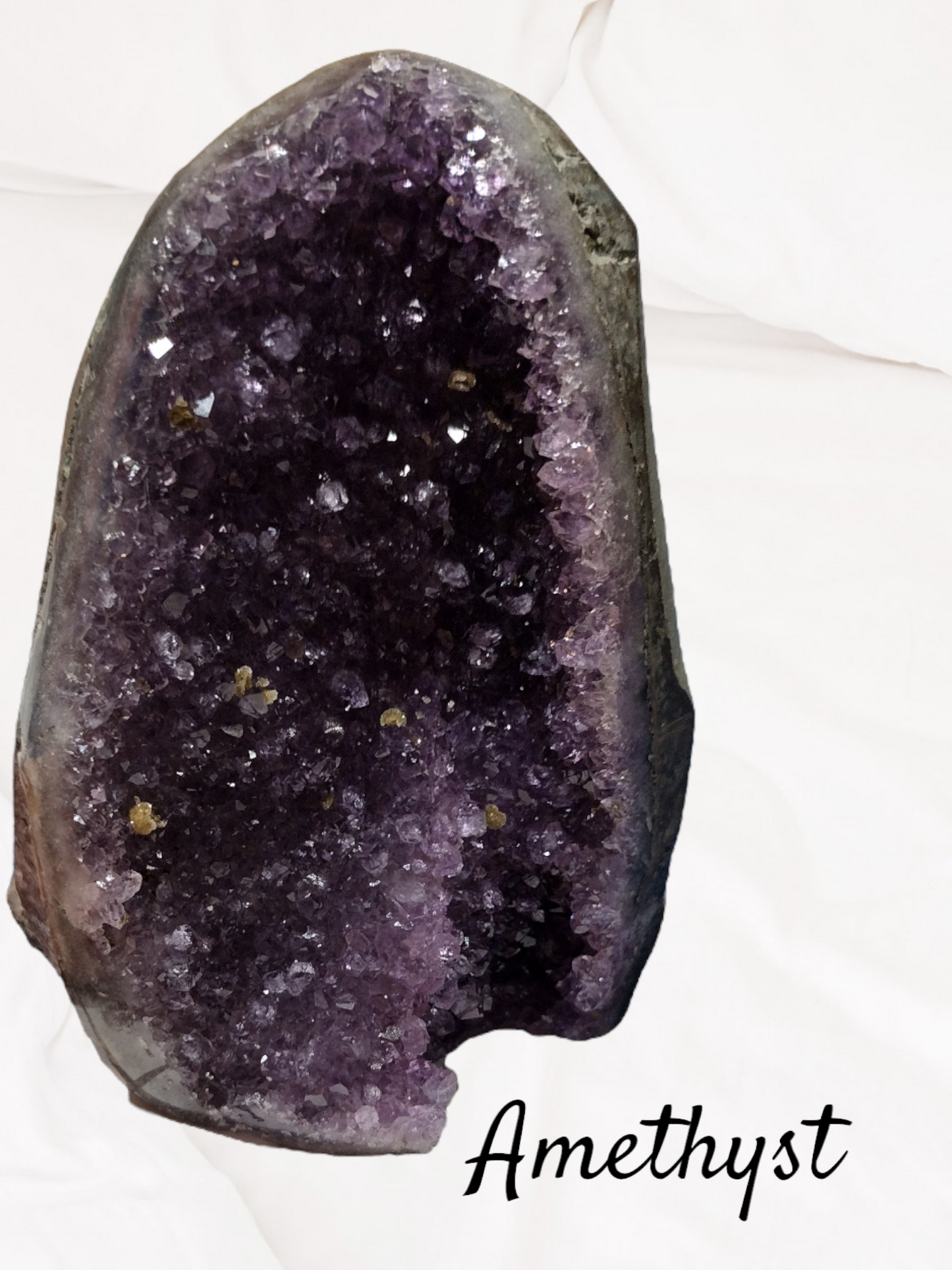 Amethyst cluster with citrine sprinkles