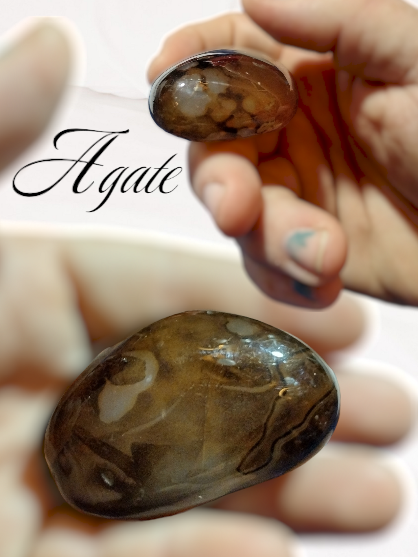 Agate palm stone