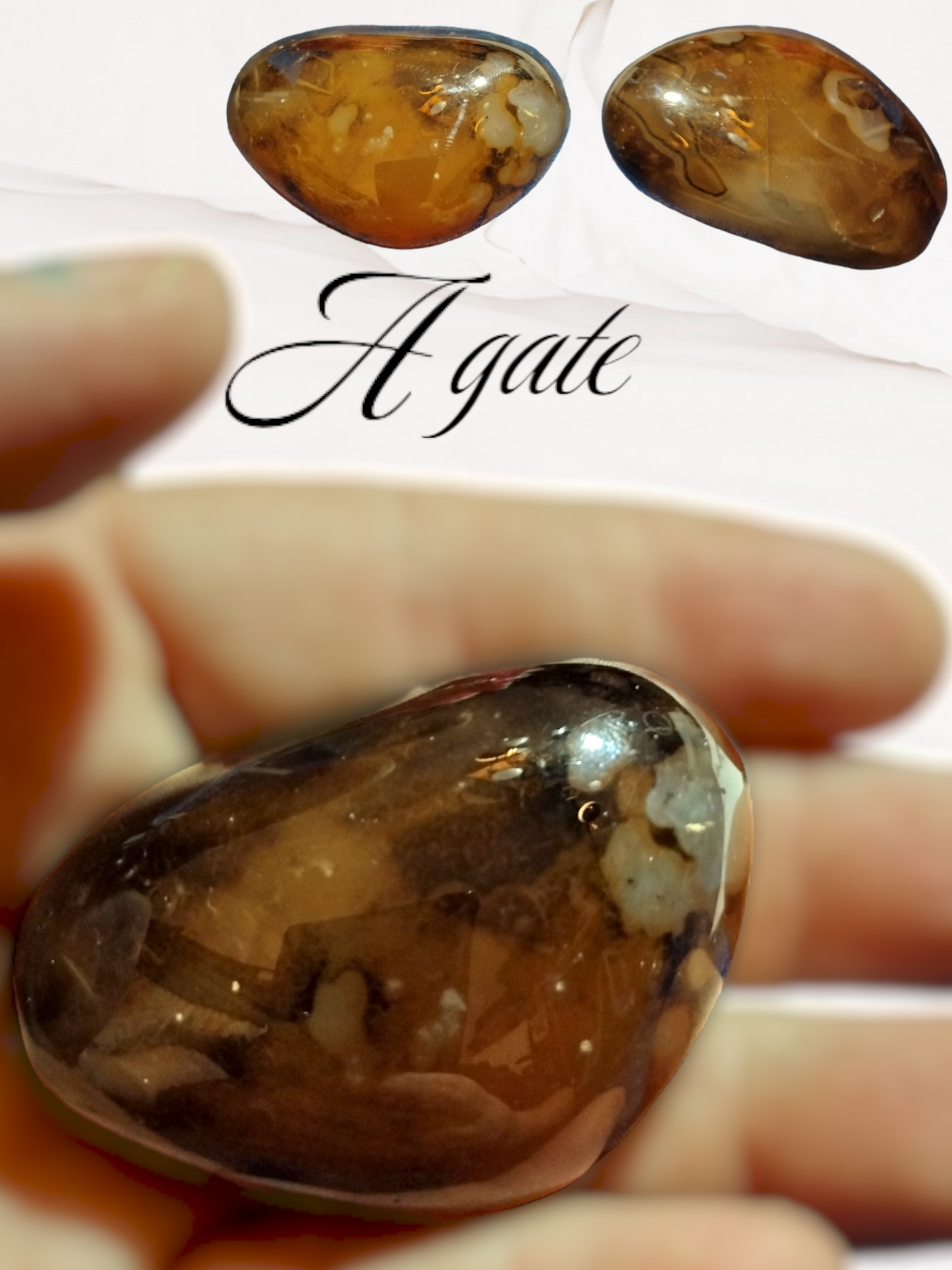 Agate palm stone