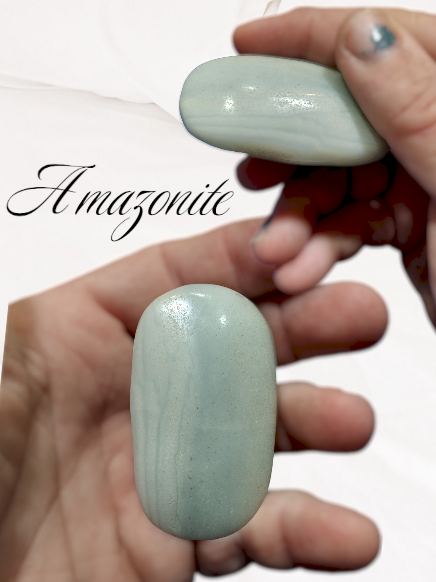 Amazonite palm stone