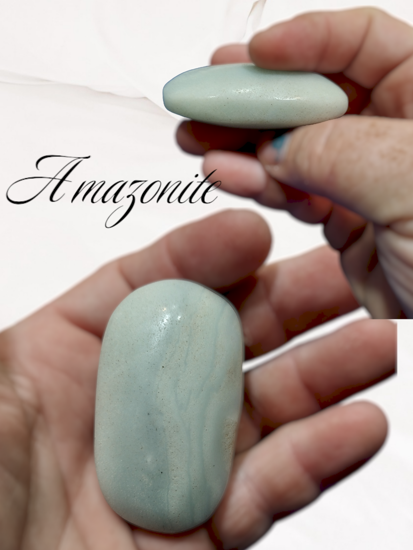Amazonite palm stone
