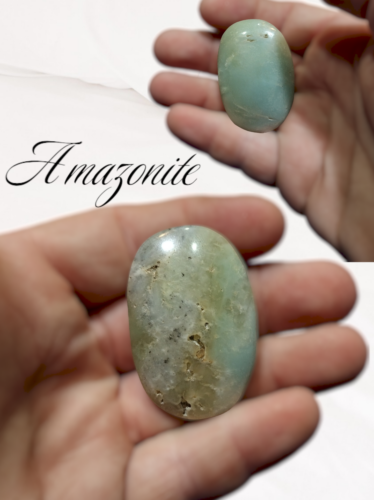 Amazonite palm stone