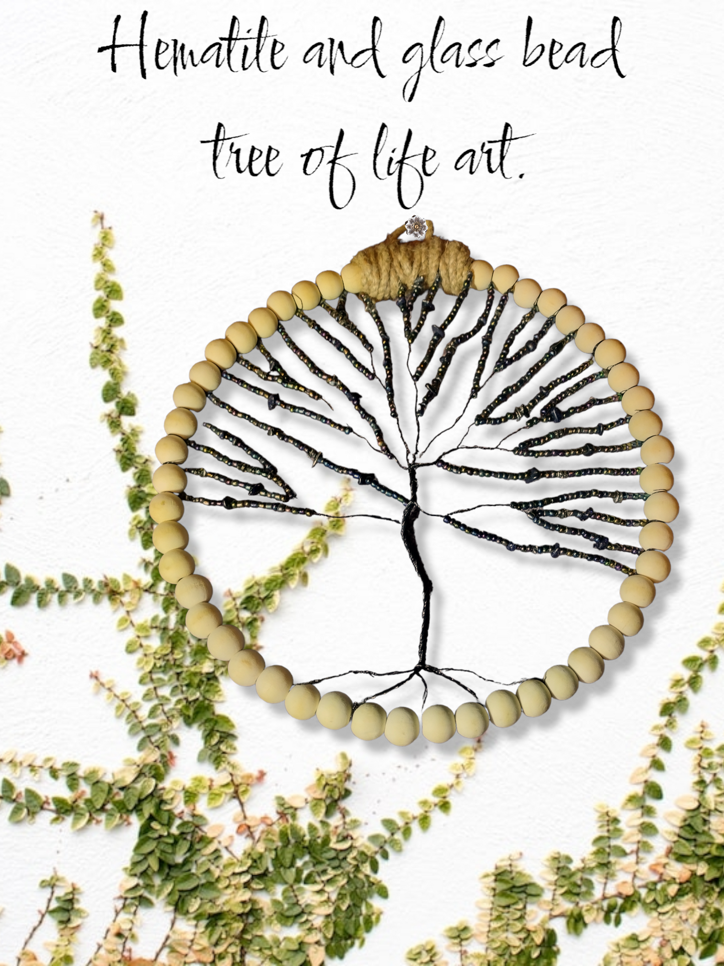 Hematite Tree of Life wall art