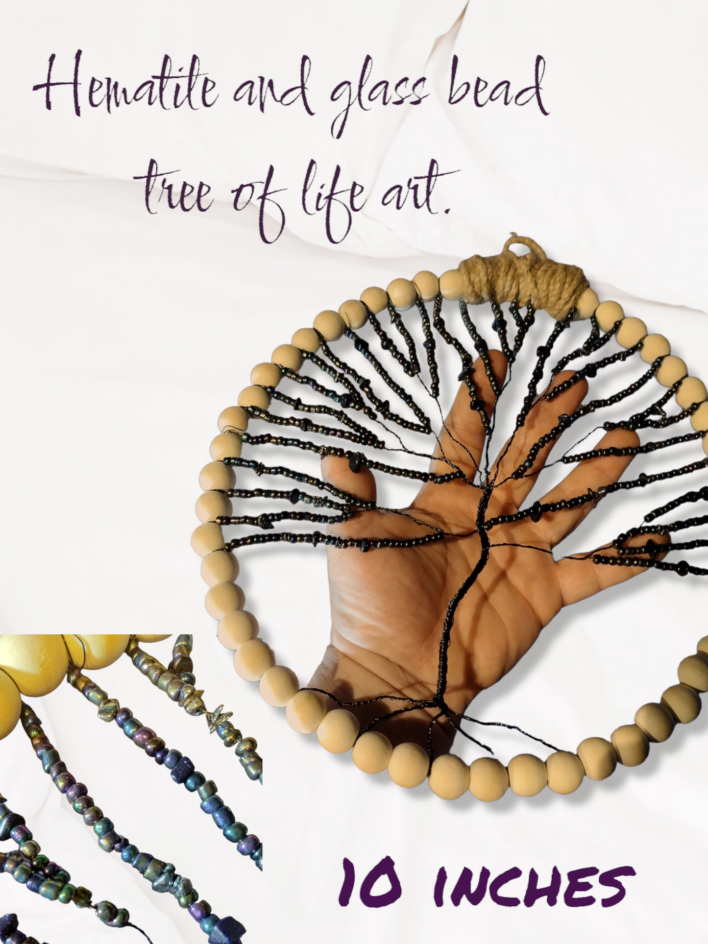 Hematite Tree of Life wall art