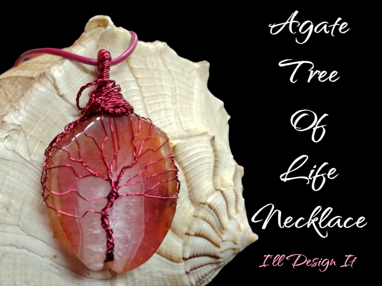 Agate Tree of life necklace