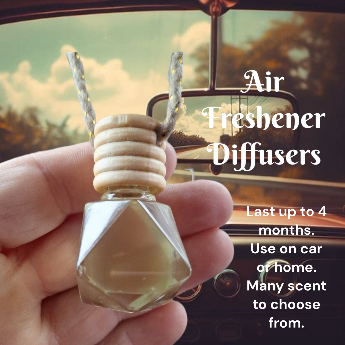 Amber Lavender Clense Air Freshener Diffuser for your car or home.