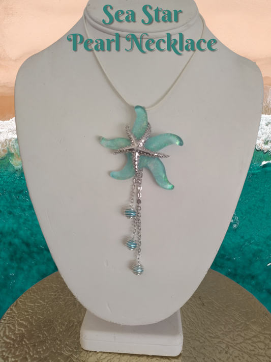 Sea Star Fish Pearl Necklace