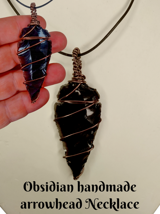 Obsidian arrowhead Necklace