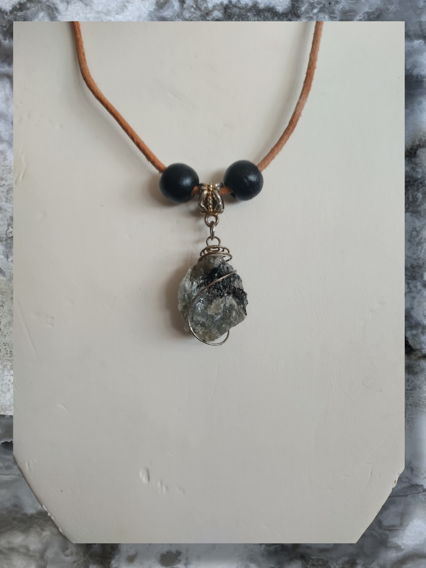 Labradorite rough stone necklace