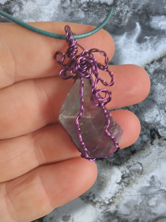 Rainbow fluorite necklace