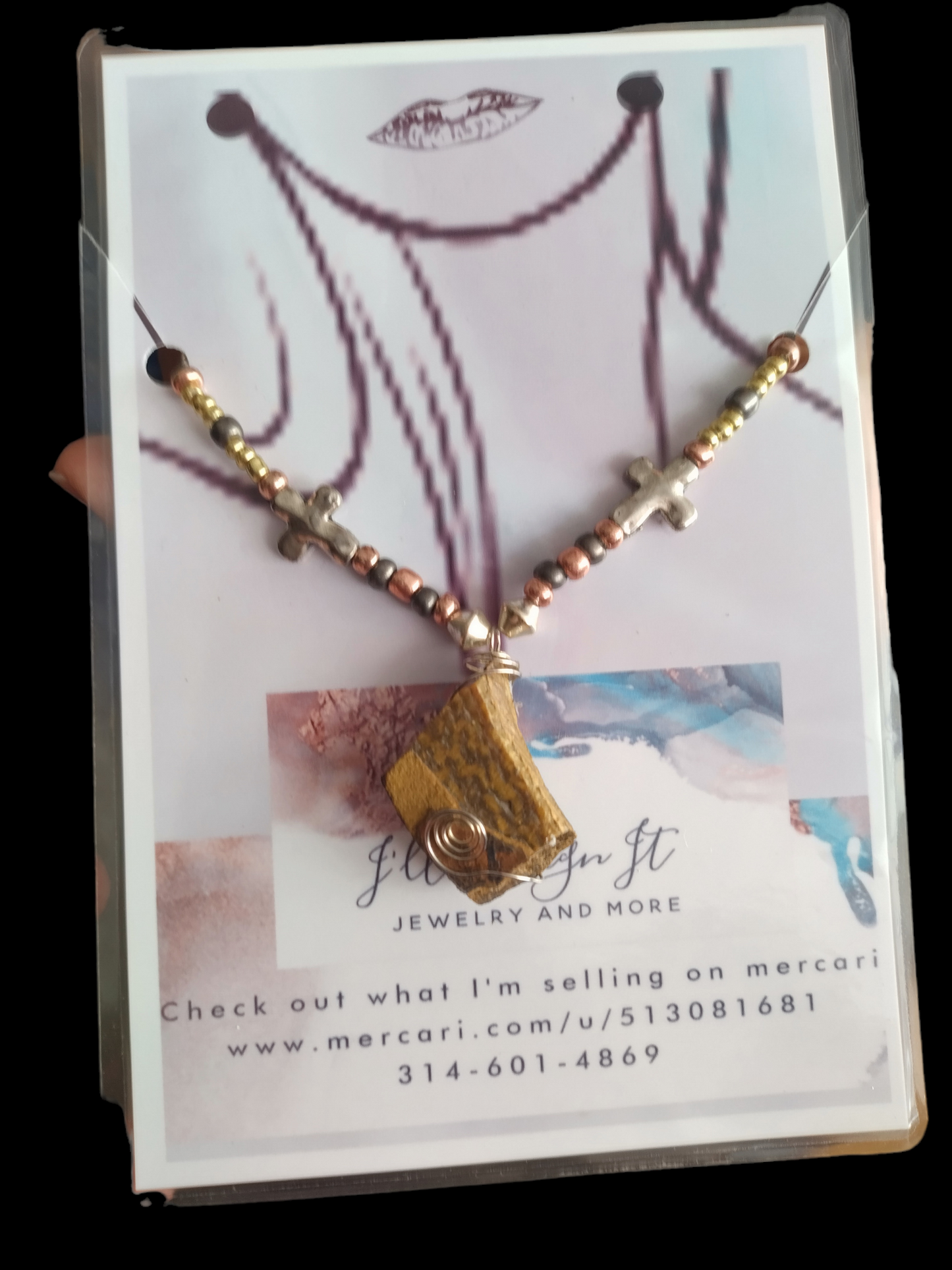 Tiger eye beaded necklace