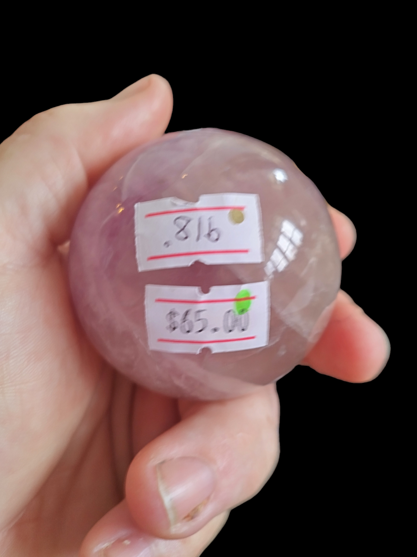 Purple Fluorite sphere .8lb