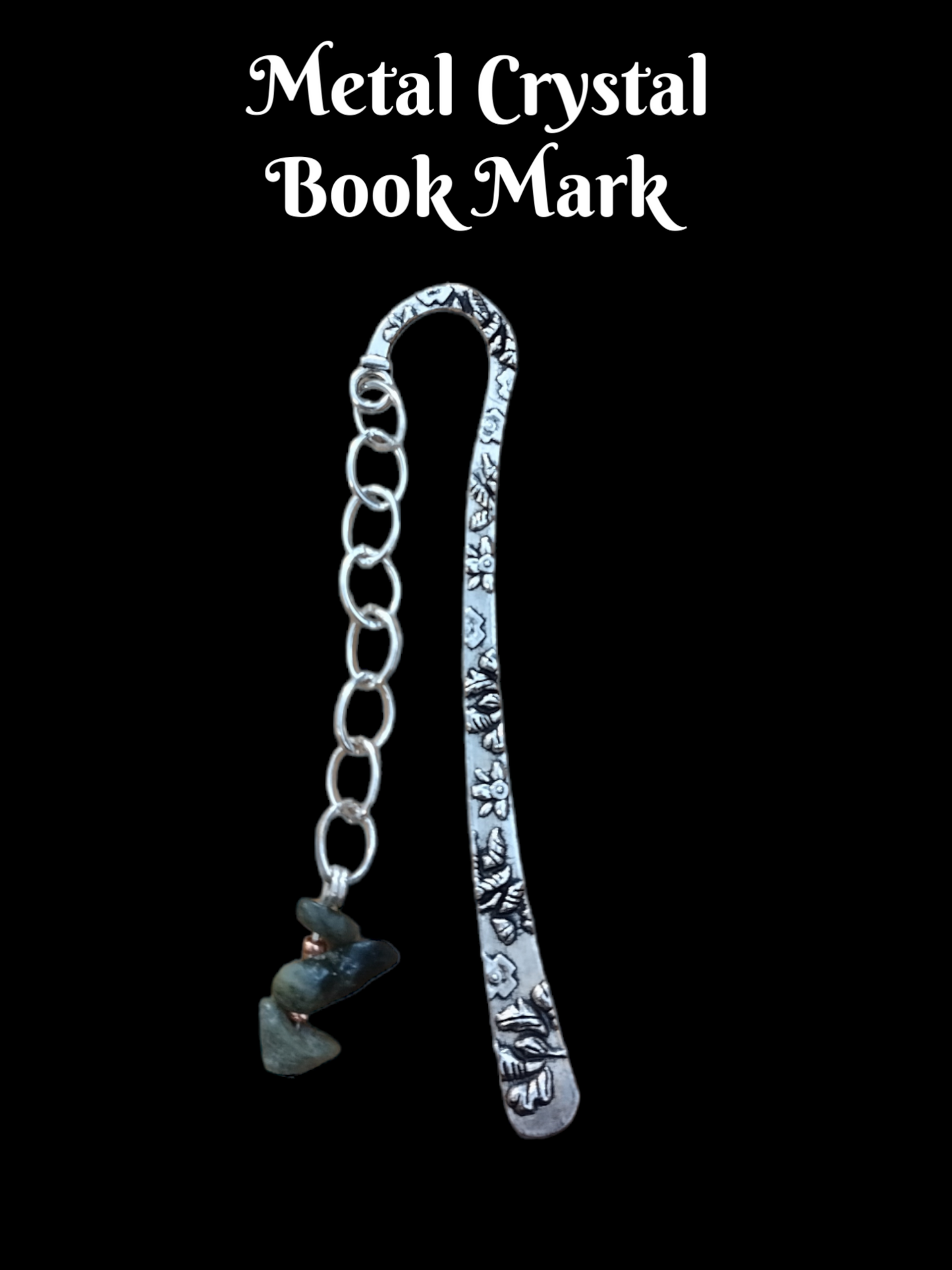 Handmade bookmark with real crystal.