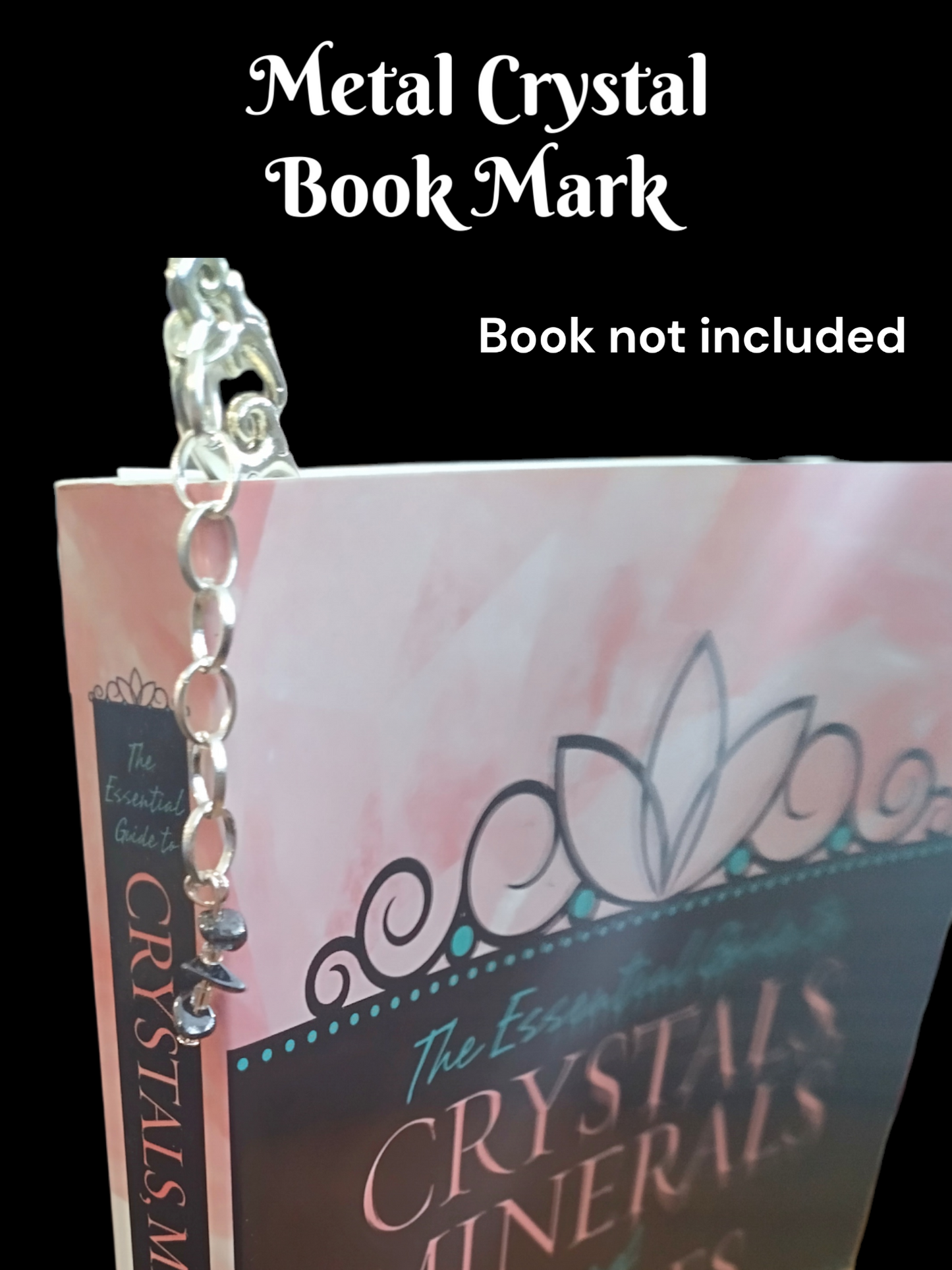 Handmade bookmark with real crystal.