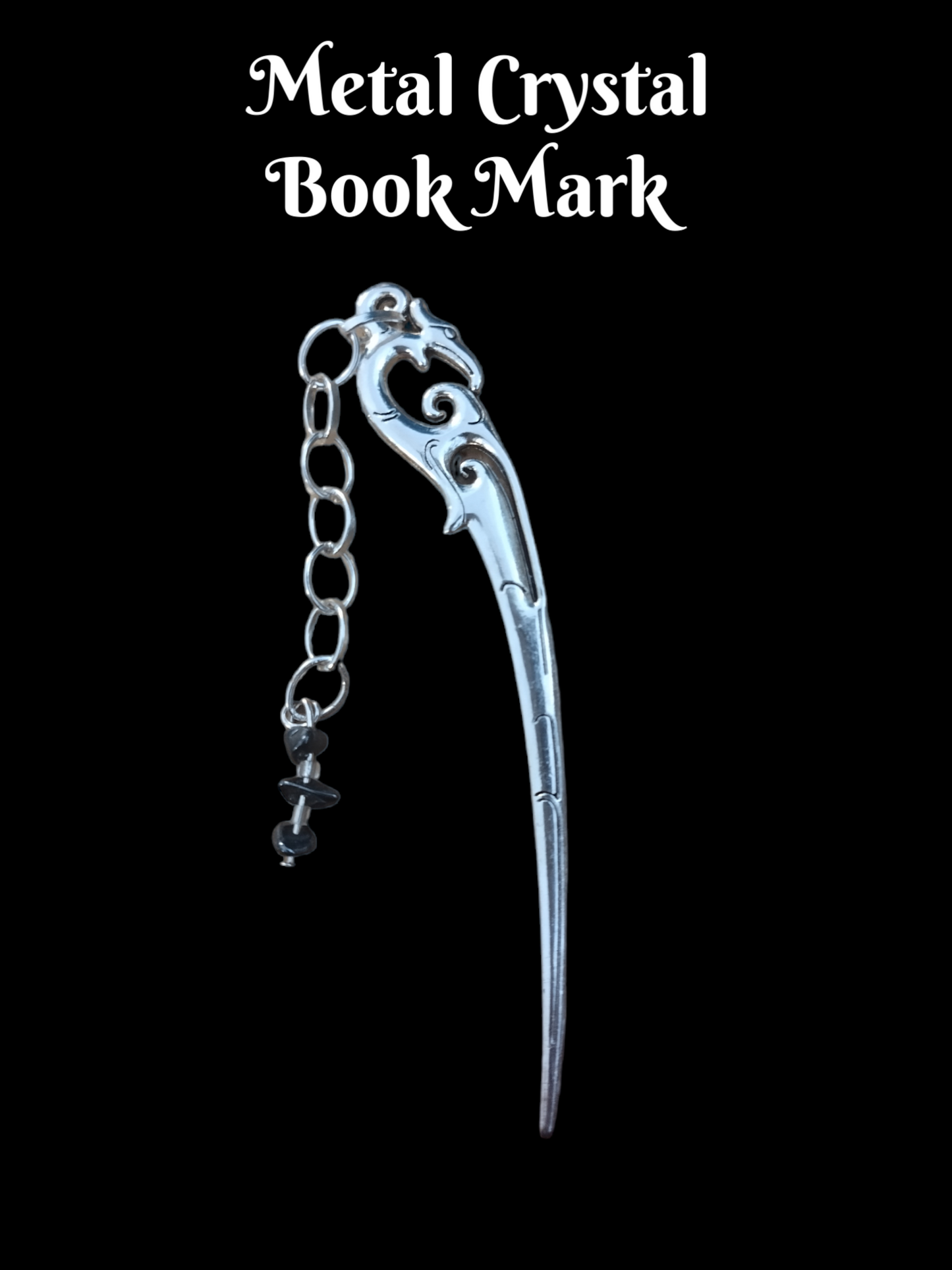 Handmade bookmark with real crystal.