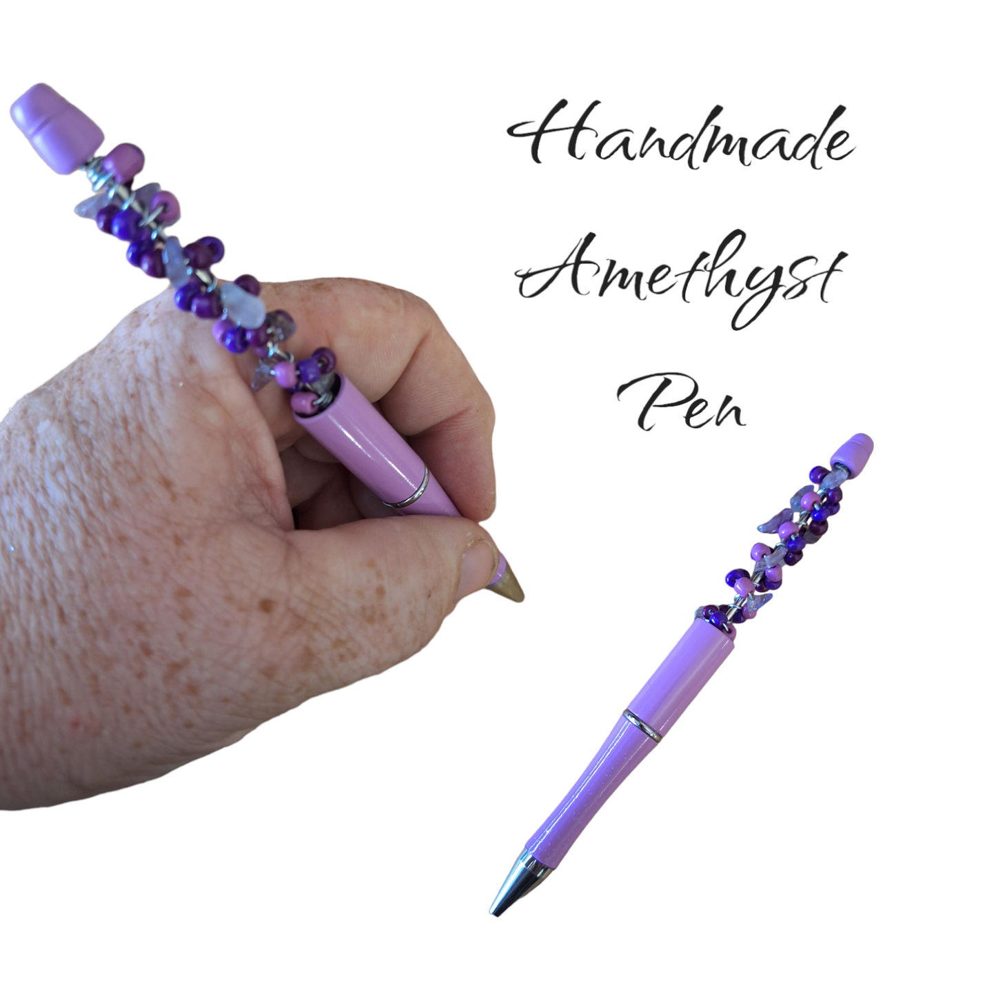 Amethyst handmade pen
