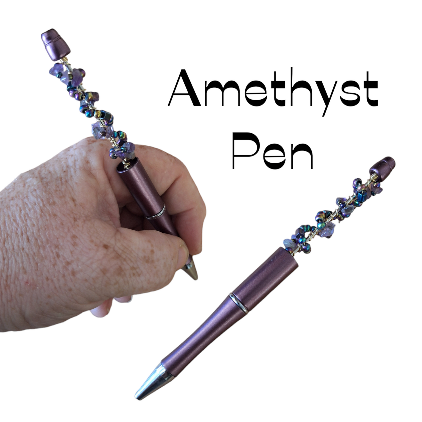 Amethyst handmade pen