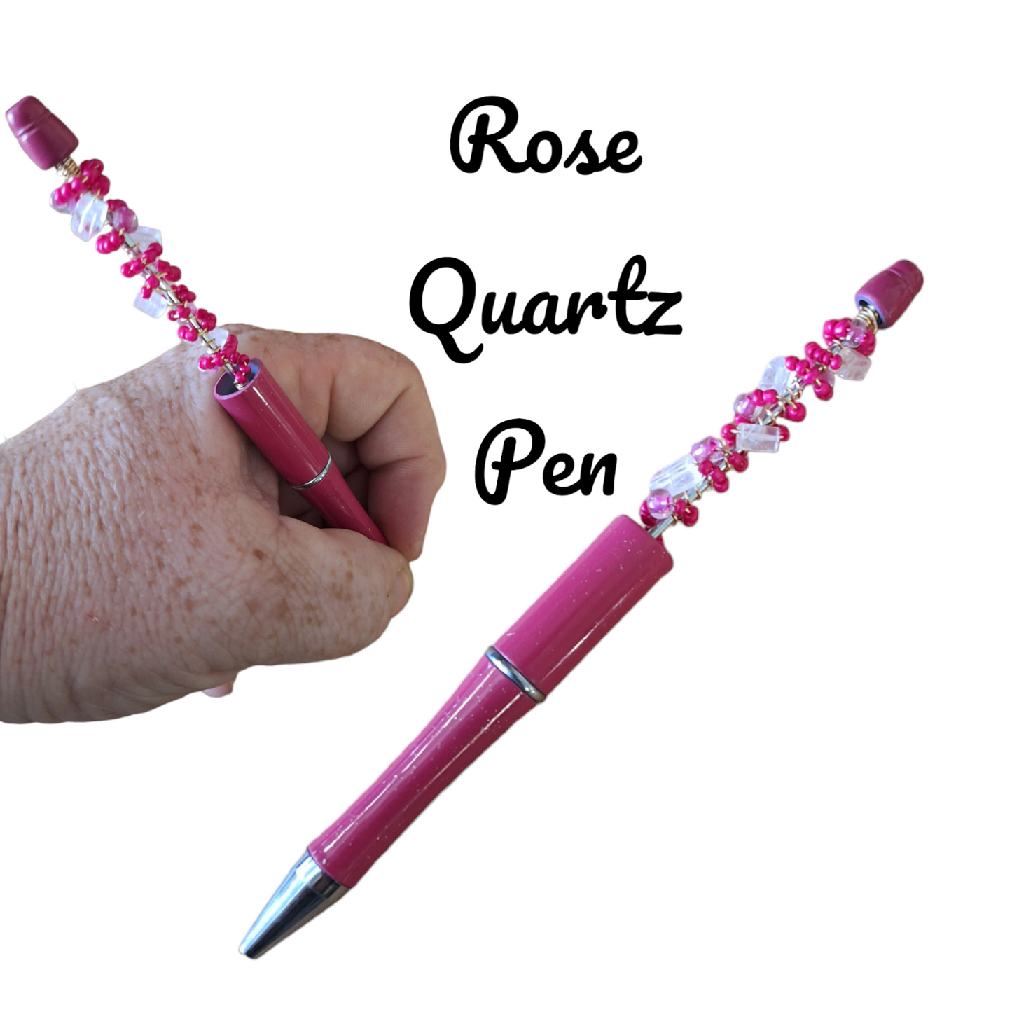 Rose Quartz handmade pen