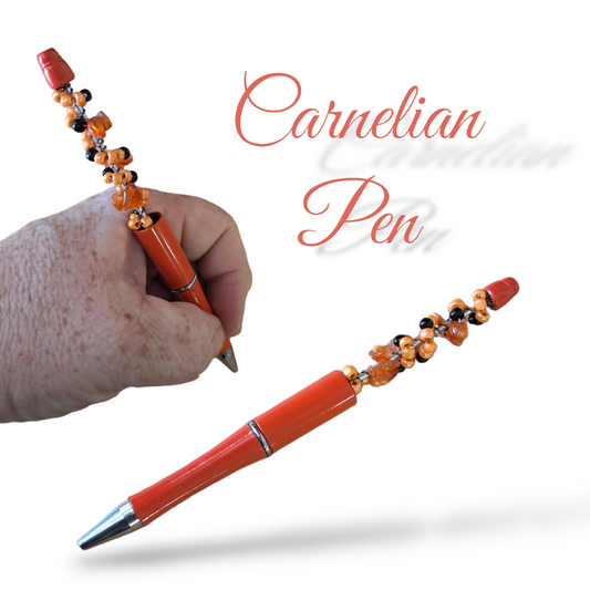 Carnelian handmade pen