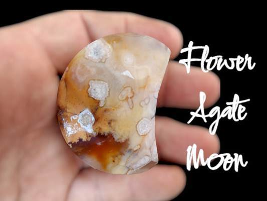 Flower agate moon