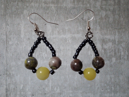 Natural stone earrings