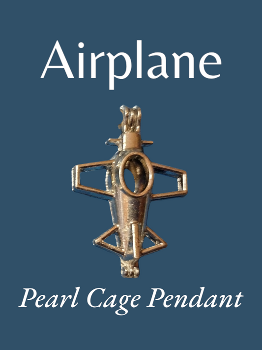 Airplane Pearl cage pendant * SUPER JACKPOT PRIZE*