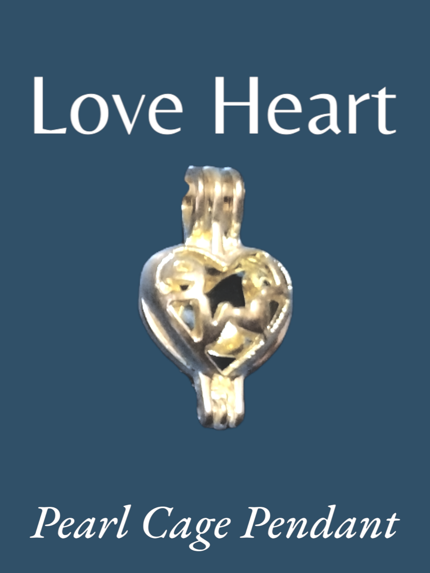 Love heart Pearl cage pendant