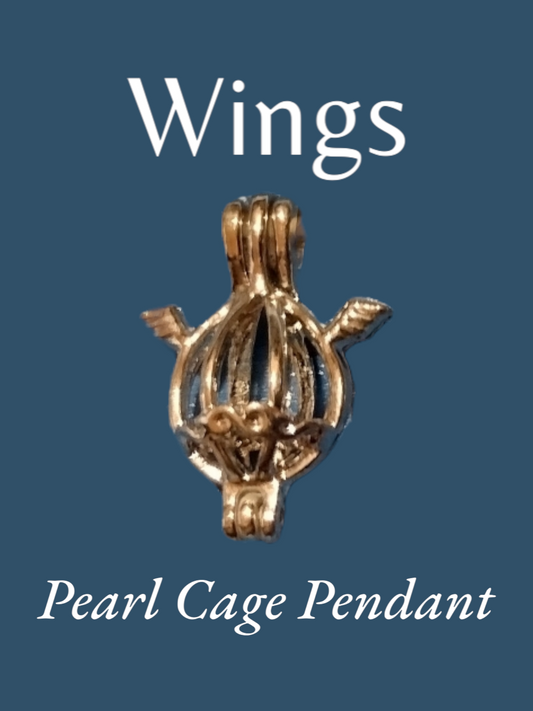 Wings Pearl cage pendant.