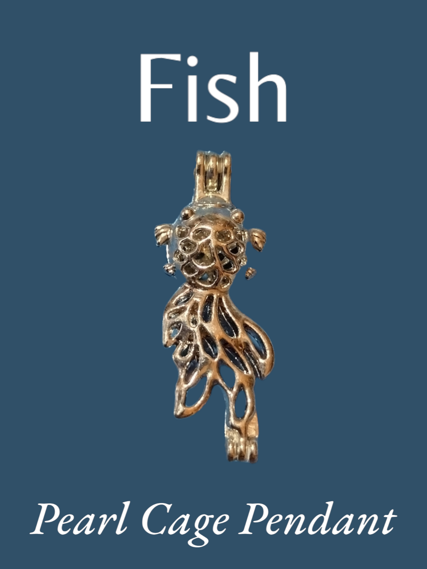 Fish Pearl cage pendant *MEGA PRIZE*