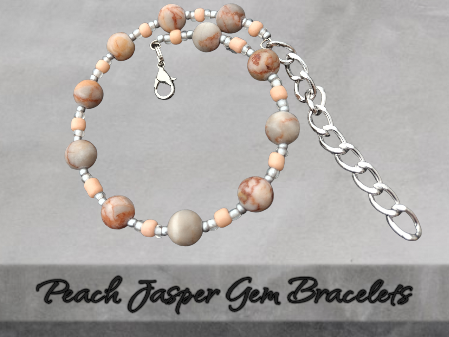 Peach Jasper Gem Bracelet