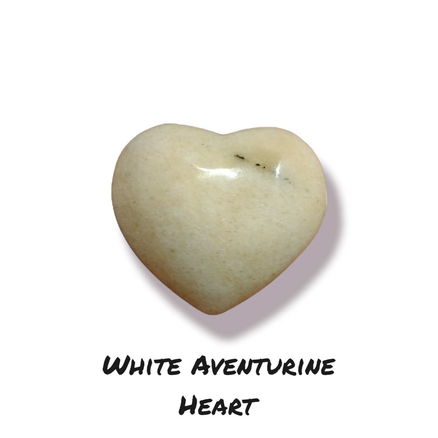 White Aventurine Heart