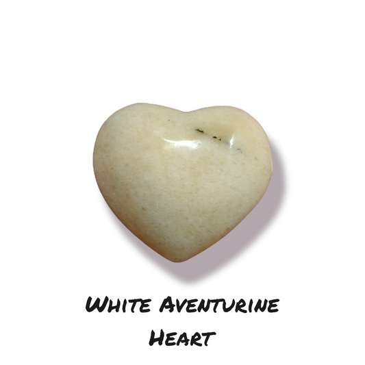 White Aventurine Heart