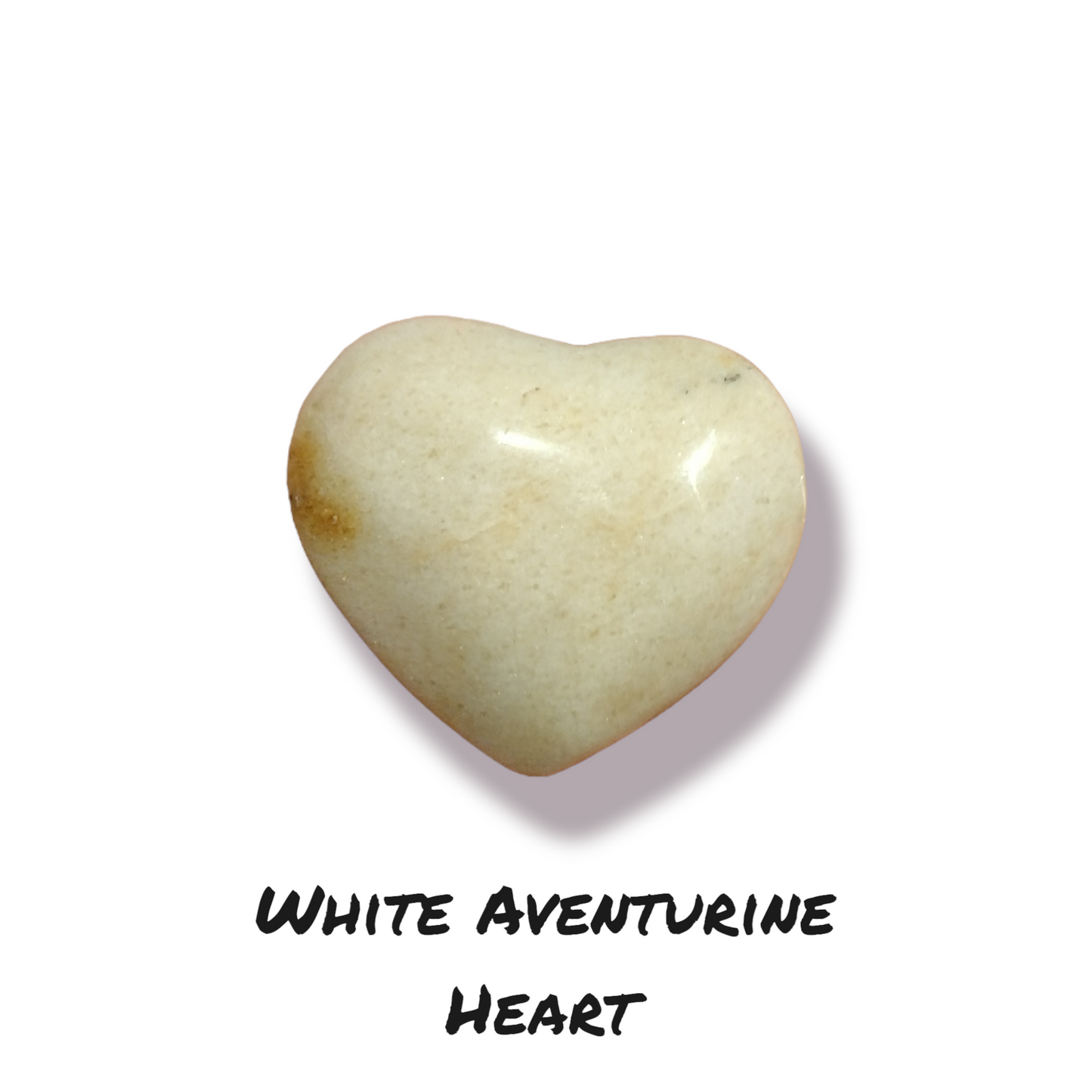 White Aventurine Heart