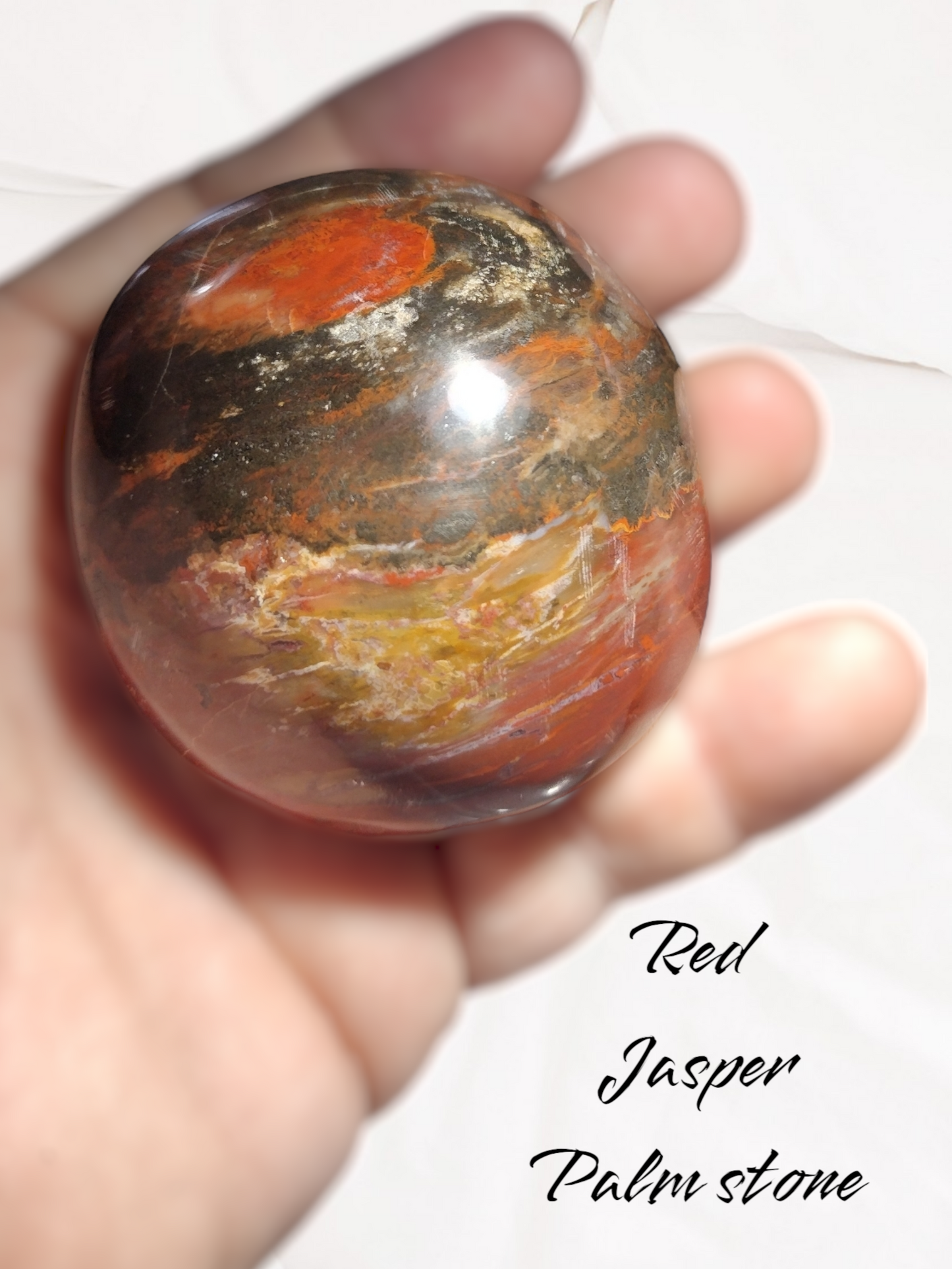 Red Jasper Palm Stone