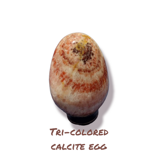 Tri-colored Calcite Egg