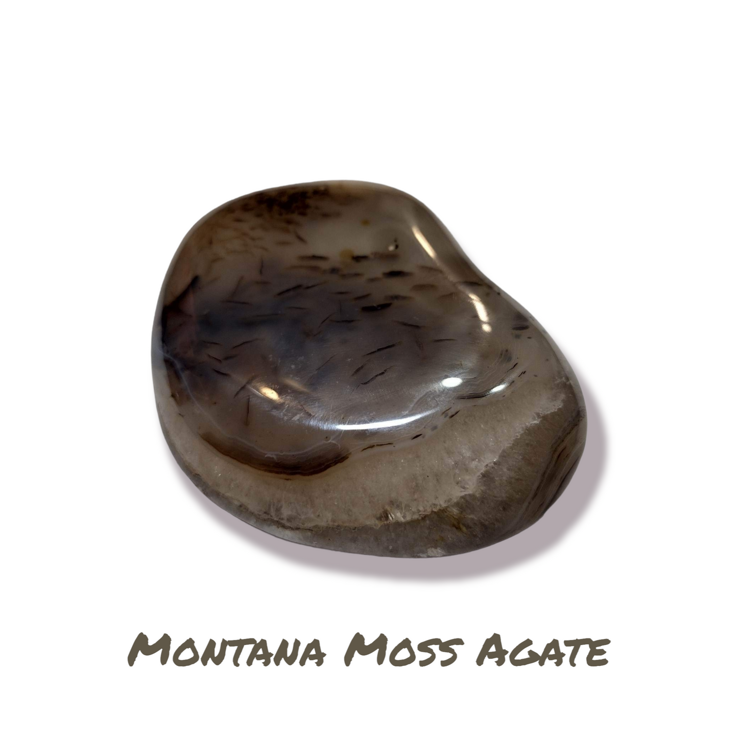 Large Montana Moss Agate palm stone