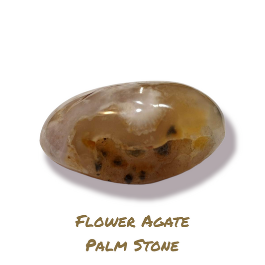 Flower Agate Palm Stone