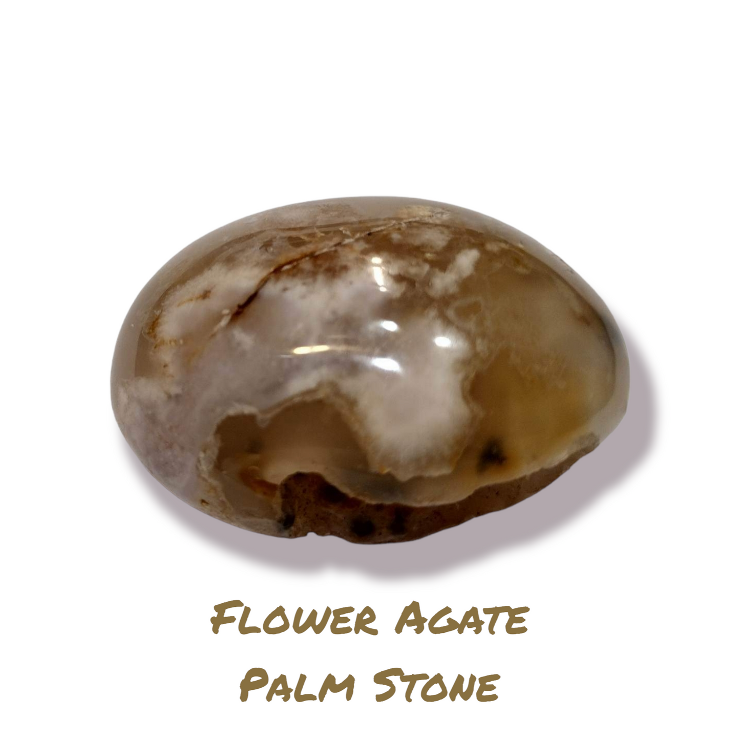 Flower Agate Palm Stone