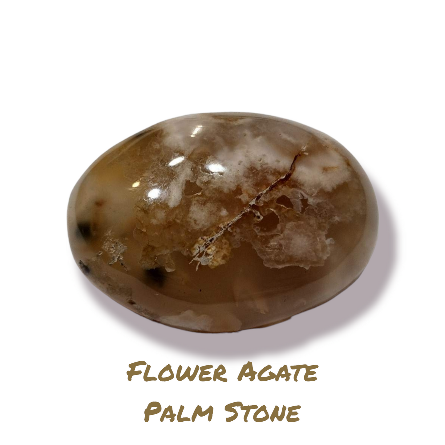 Flower Agate Palm Stone