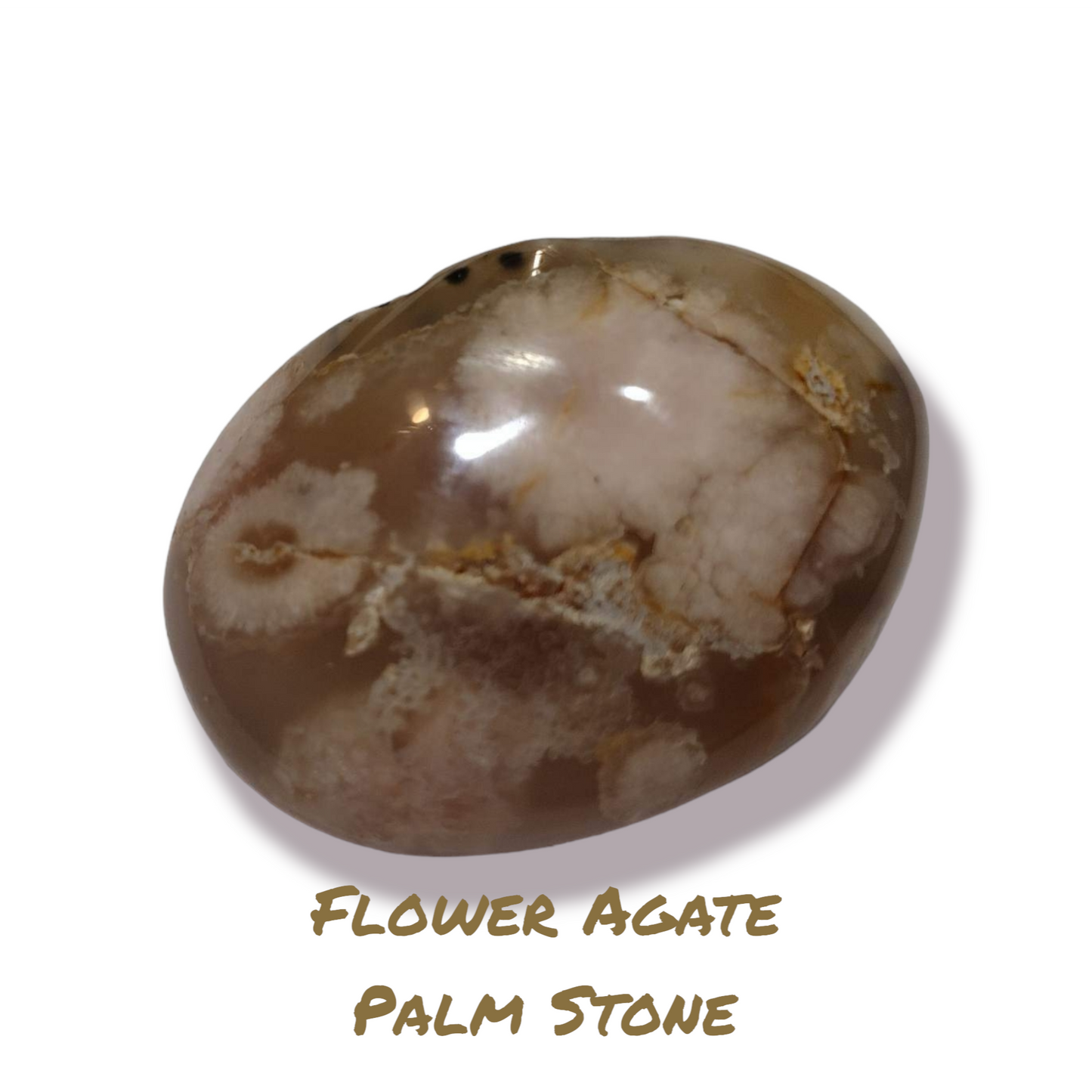 Flower Agate Palm Stone