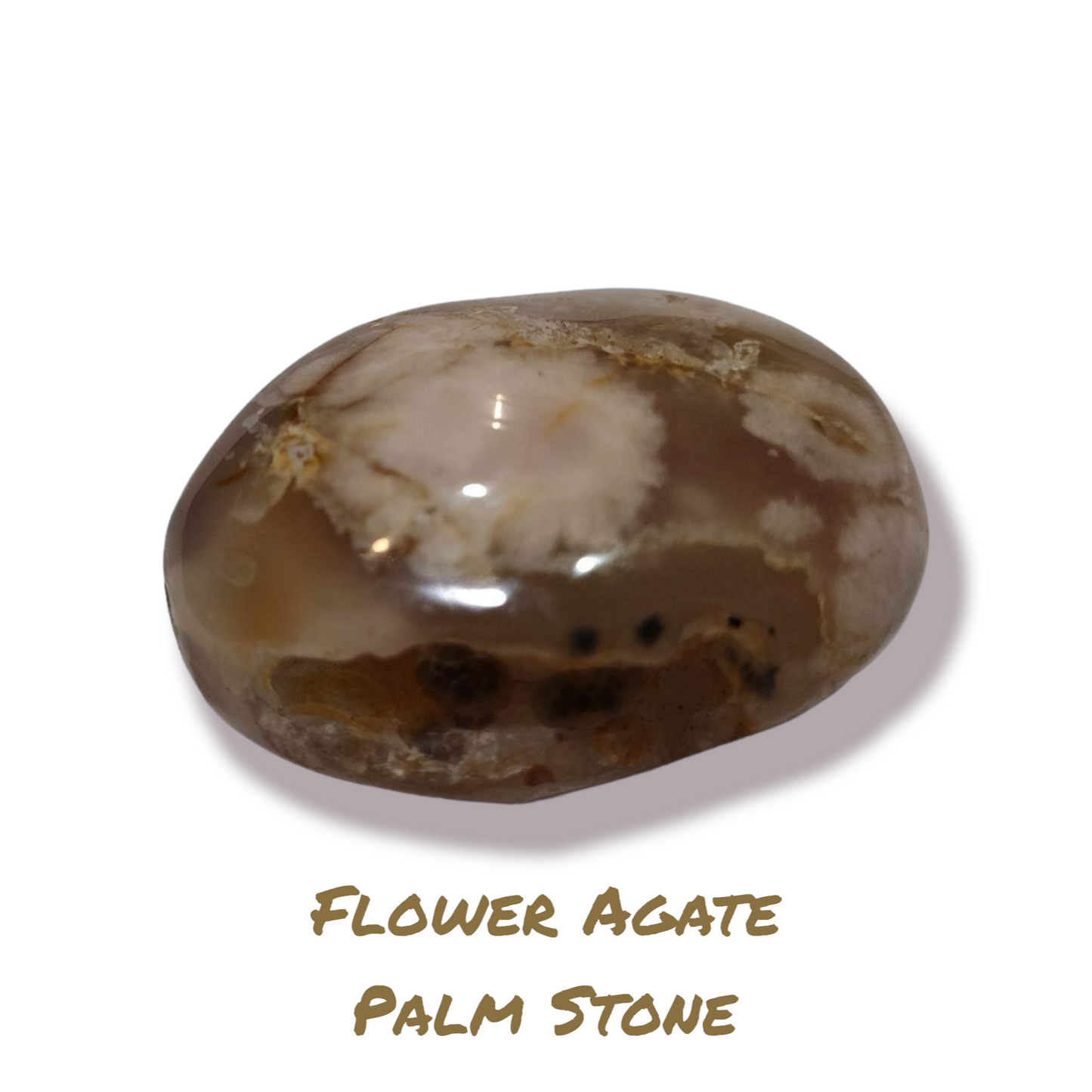 Flower Agate Palm Stone