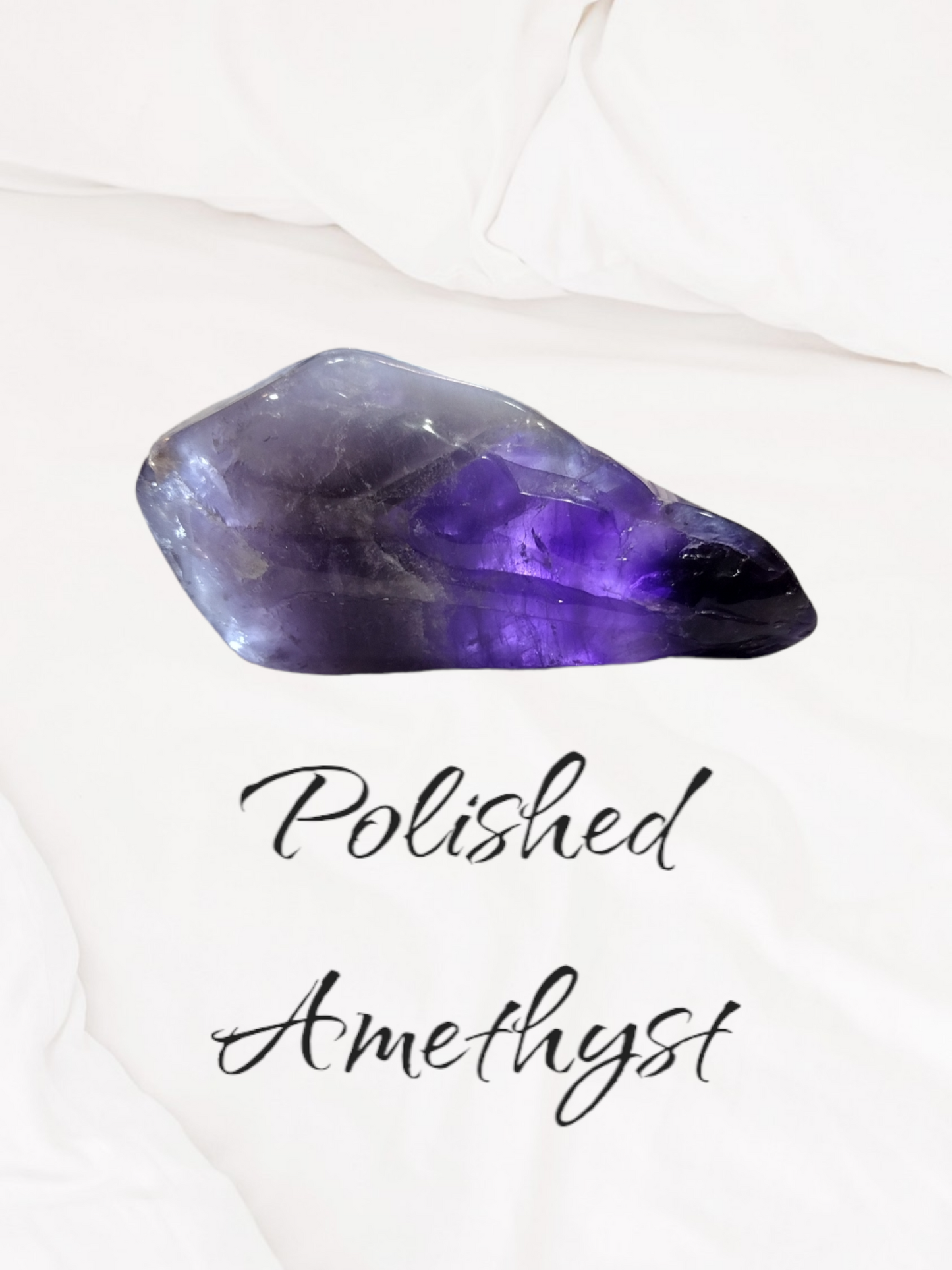 Polished amethyst