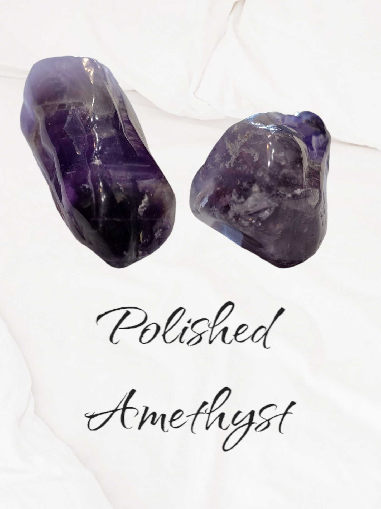 Polished amethyst