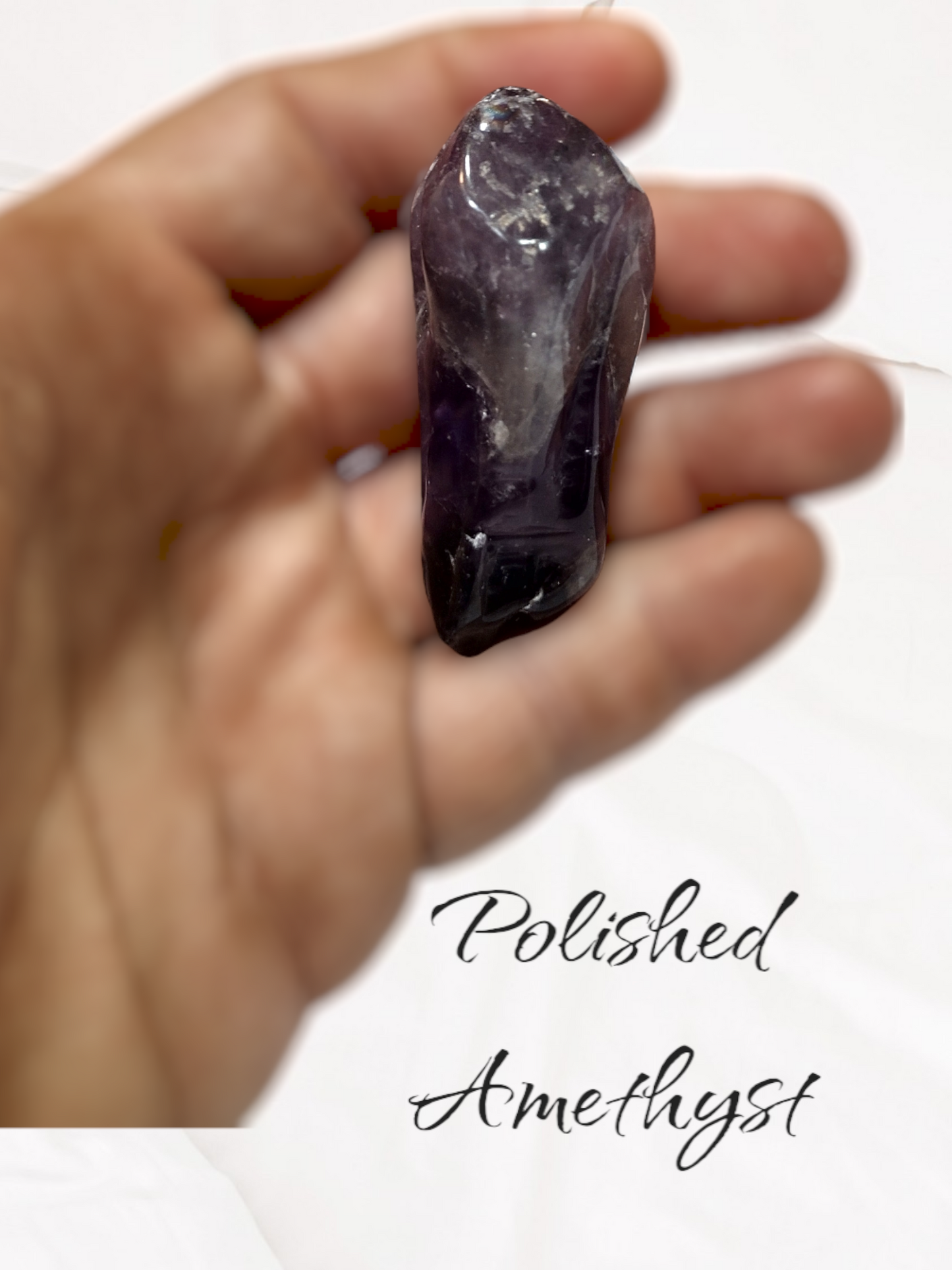 Polished amethyst